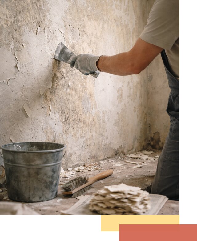 Удаление старой краски со стен в Белореченске качественно и быстро