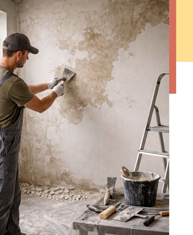 Снятие старой шпаклевки в Белореченске от 1877 руб. — быстро и недорого | ОТДЕЛОЧНИК-Блч