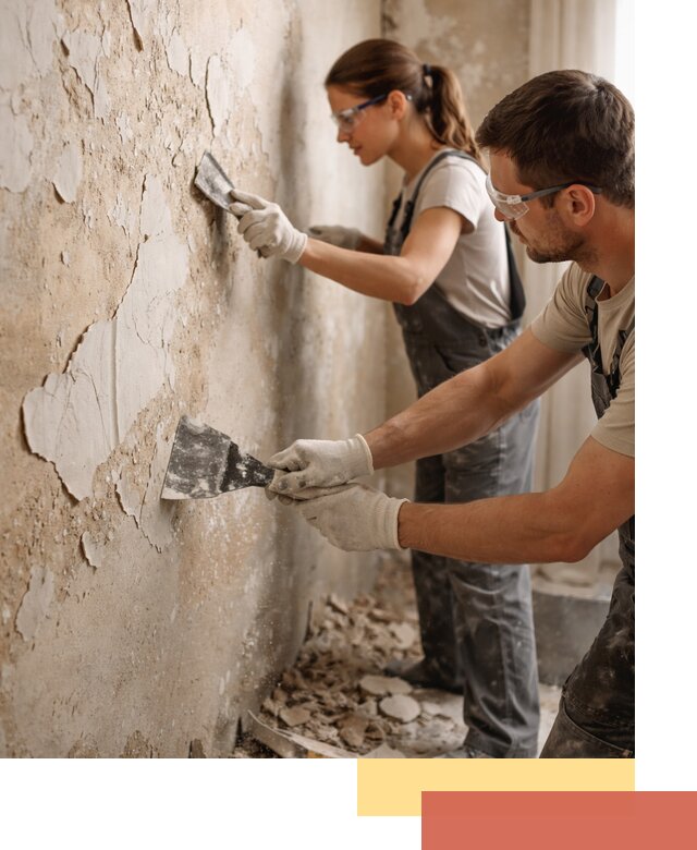 Снятие старой шпаклевки и подготовка поверхностей в Белореченске