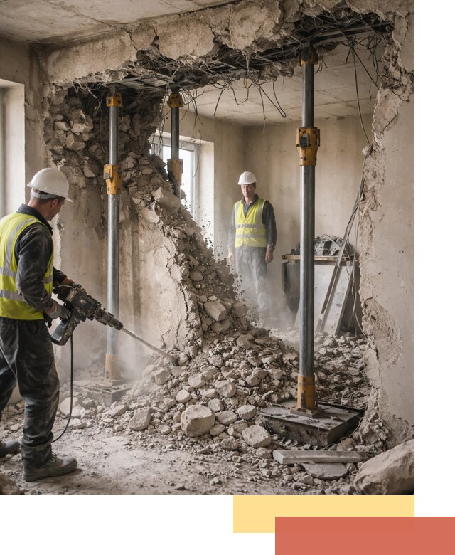 Снос несущих стен в Белореченске с гарантией безопасности и качества