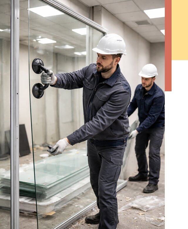 Демонтаж стеклянных перегородок в Белореченске от 3246 руб. — быстро и недорого | ОТДЕЛОЧНИК-Блч