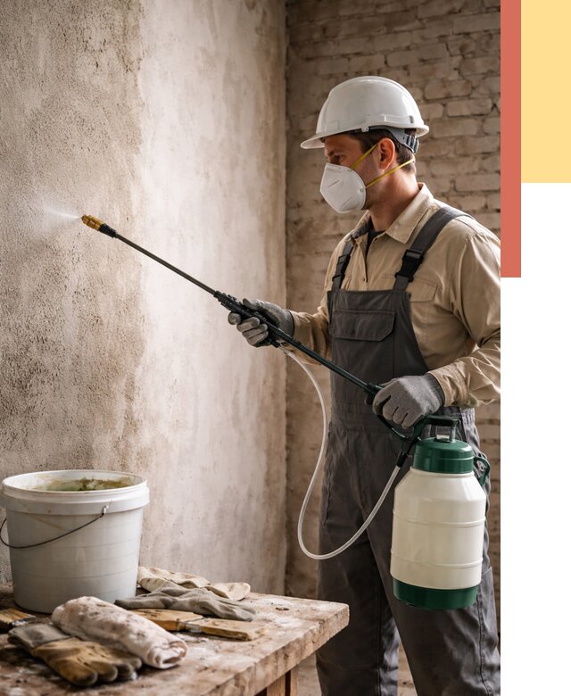 Антисептическая обработка стен в Белореченске от 1217 руб. — быстро и недорого | ОТДЕЛОЧНИК-Блч