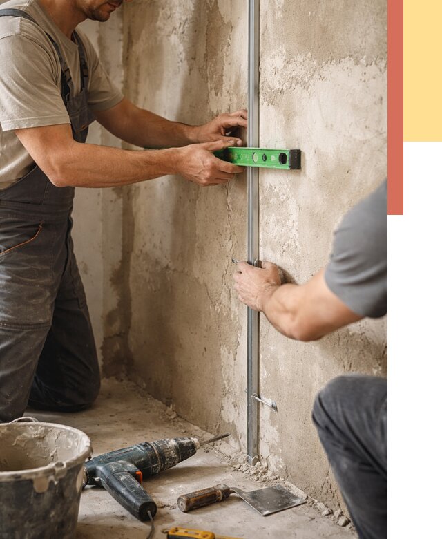 Установка штукатурных маяков в Белореченске от 7101 руб. — быстро и недорого | ОТДЕЛОЧНИК-Блч