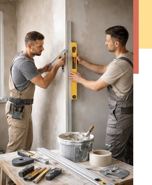 Выведение углов стен в Белореченске от 1877 руб. быстро и недорого | ОТДЕЛОЧНИК-Блч