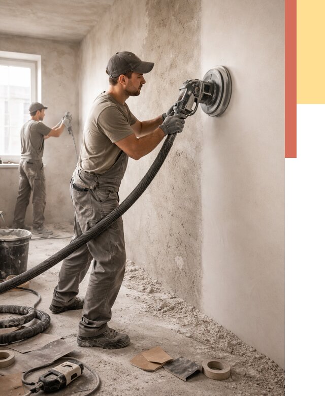 Шлифовка стен в Белореченске от 1217 руб/м2 — быстро и недорого | ОТДЕЛОЧНИК-Блч