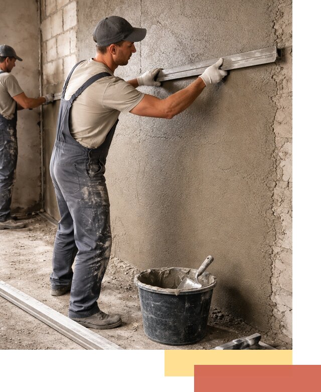 Штукатурка стен цементно-песчаная в Белореченске профессионально