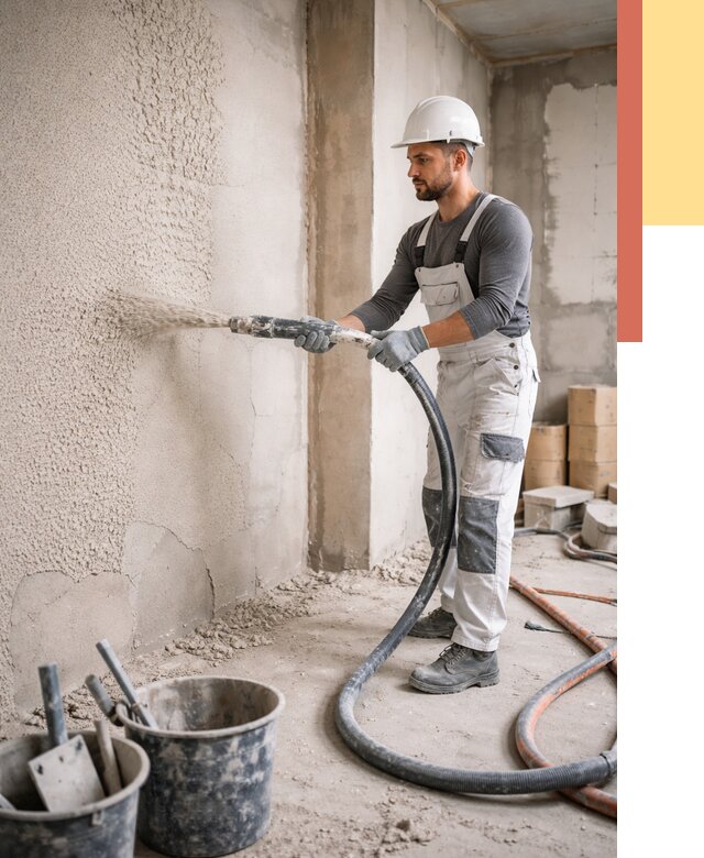 Машинная штукатурка стен в Белореченске под ключ от 6594 руб./м2 | ОТДЕЛОЧНИК-Блч