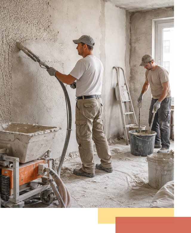 Машинная штукатурка стен в Белореченске — быстро и качественно