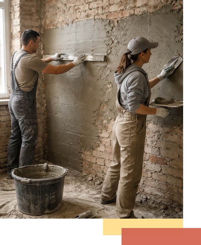 Штукатурка кирпичных стен в Белореченске — качественно и надежно