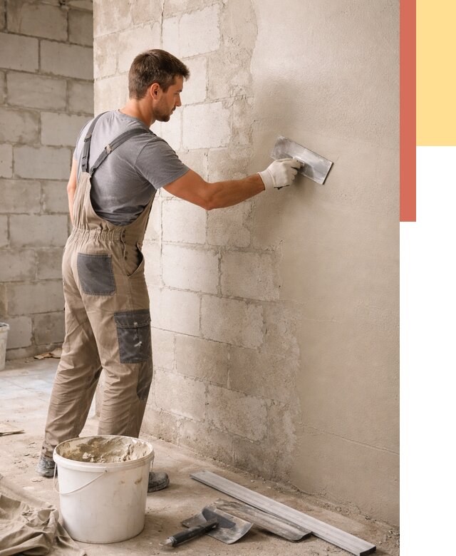 Штукатурка стен из газобетона в Белореченске от 2130 руб./м2 — быстро и недорого | ОТДЕЛОЧНИК-Блч