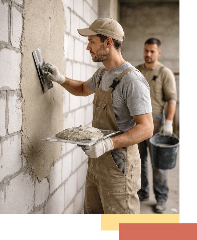 Штукатурка стен из газобетона в Белореченске под ключ