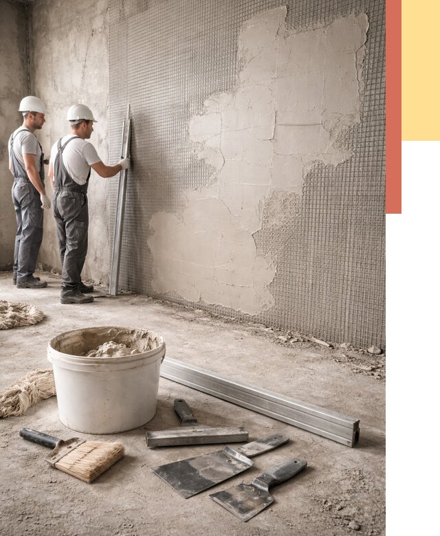 Штукатурка стен по сетке в Белореченске от 5579 руб./м2 — быстро и недорого | ОТДЕЛОЧНИК-Блч