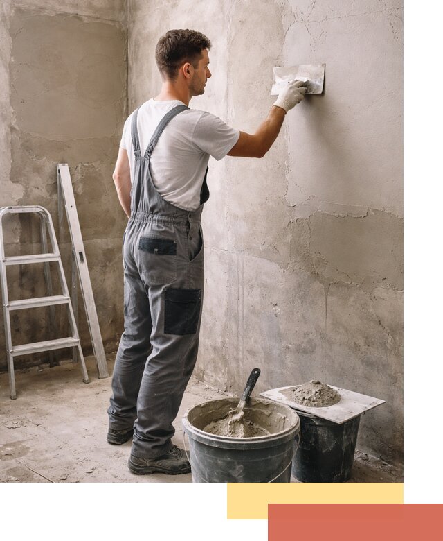 Штукатурка стен в ванной под ключ в Белореченске