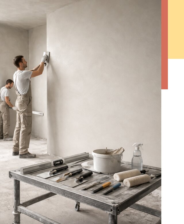 Штукатурка стен под покраску в Белореченске от 4565 руб./м² — качественно и недорого | ОТДЕЛОЧНИК-Блч