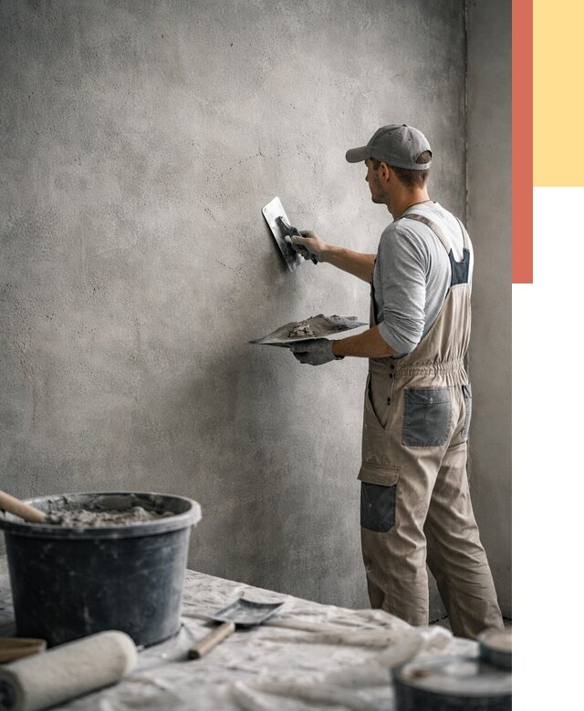 Декоративная штукатурка под бетон в Белореченске от 2536 руб./м² — нанесение под ключ | ОТДЕЛОЧНИК-Блч