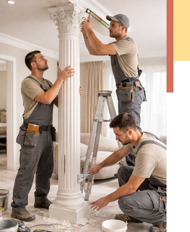 Установка декоративных колонн в Белореченске от 12173 руб. под ключ | ОТДЕЛОЧНИК-Блч