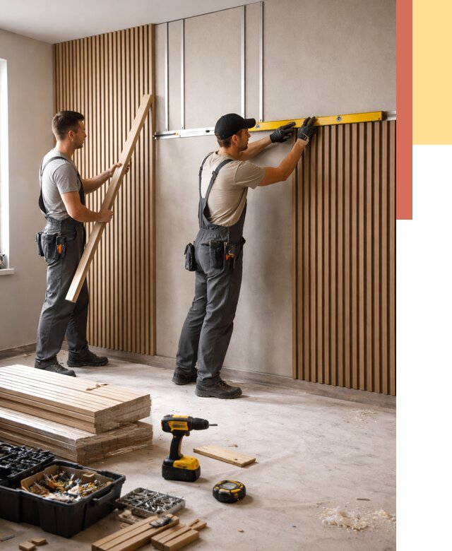 Монтаж реечных панелей на стены в Белореченске от 1217 руб. — быстро и недорого | ОТДЕЛОЧНИК-Блч