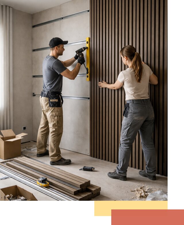 Монтаж реечных панелей на стены в Белореченске