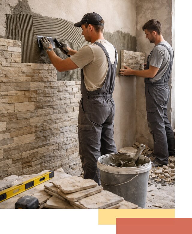 Монтаж искусственного камня в Белореченске — облицовка стен и фасадов