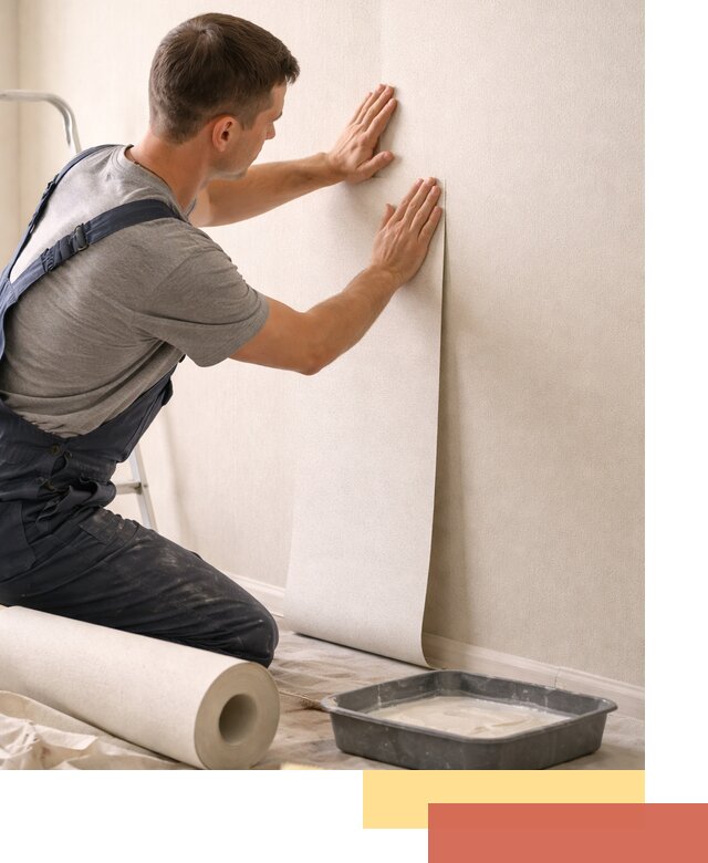 Поклейка флизелиновых обоев в Белореченске качественно и быстро