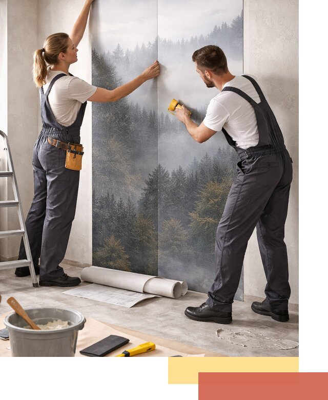 Поклейка фотообоев профессионально в Белореченске под ключ