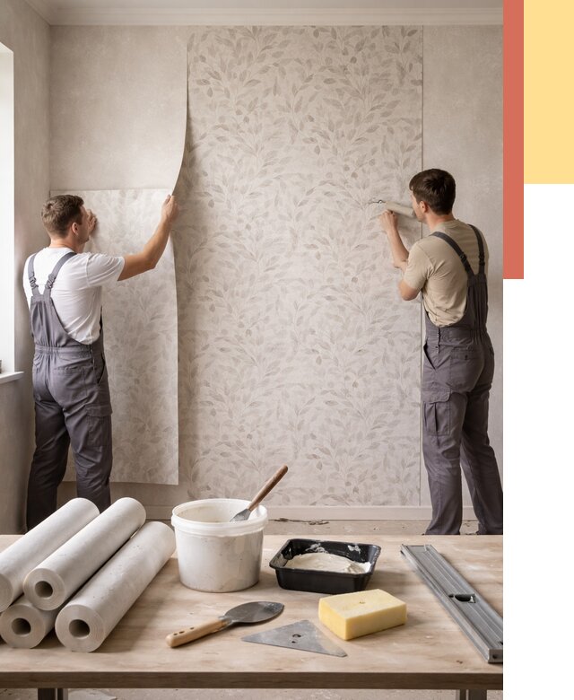 Поклейка обоев с подбором рисунка в Белореченске от 3550 руб. | ОТДЕЛОЧНИК-Блч - быстро и недорого