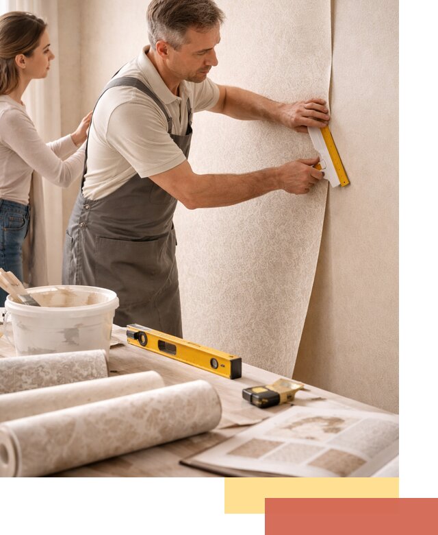 Поклейка обоев с подбором рисунка в Белореченске