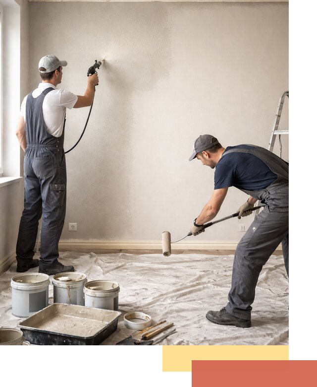 Покраска стен моющейся краской и защита поверхностей в Белореченске