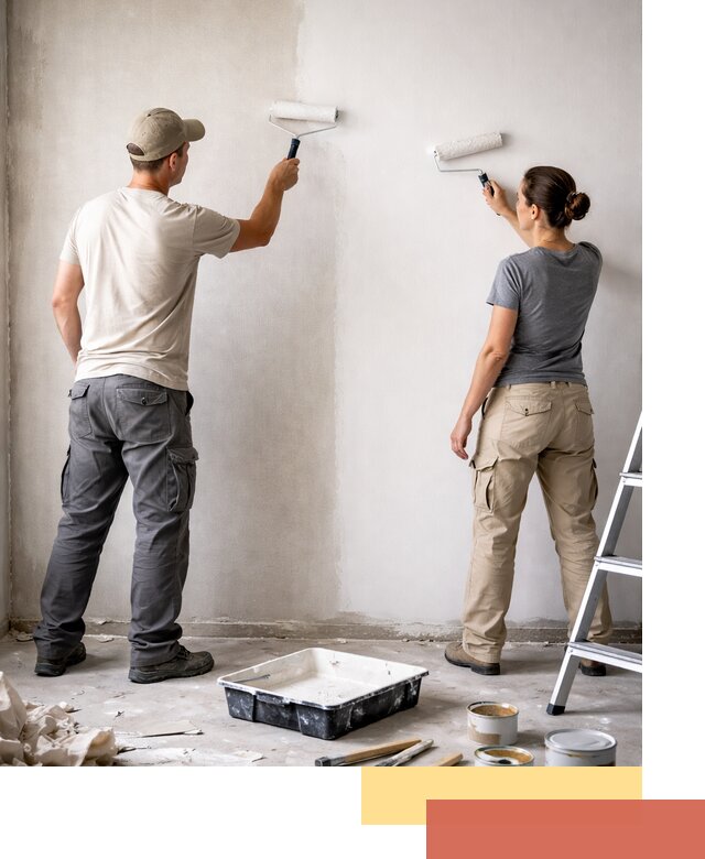 Окраска стен по стеклохолсту в Белореченске качественно и долговечно