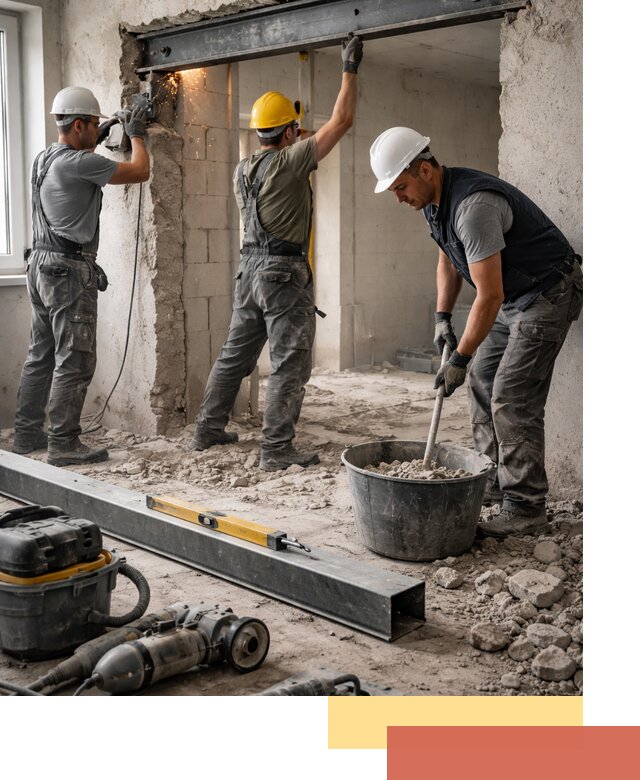 Создание проемов в стенах и несущих конструкциях в Белореченске