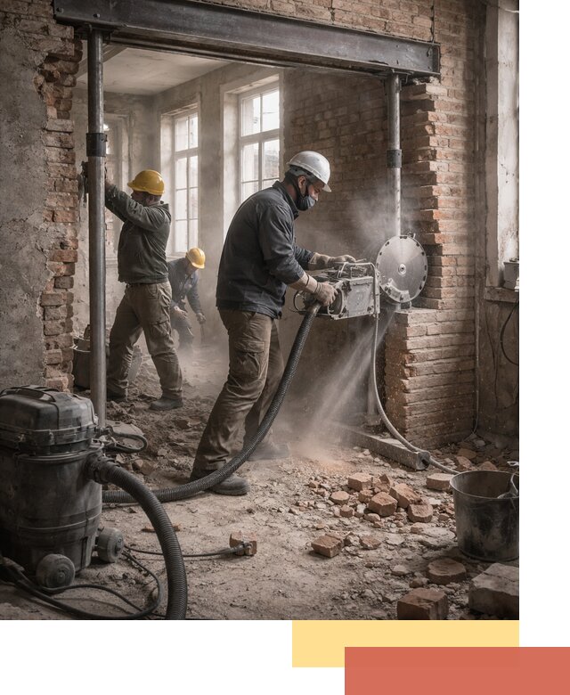 Прорезка проема в стене под дверной или оконный проем в Белореченске