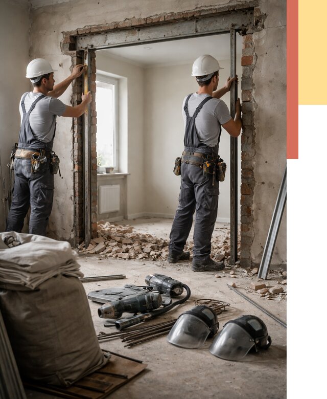 Расширение дверного проема в Белореченске от 12680 руб. под ключ | ОТДЕЛОЧНИК-Блч