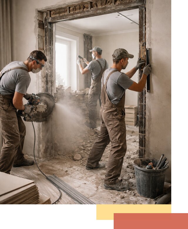 Расширение дверного проема под установку новой двери в Белореченске