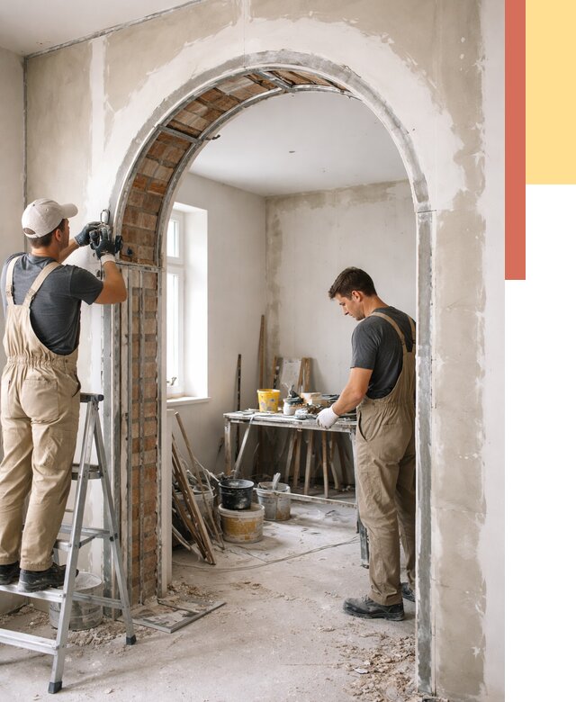 Устройство арочного проема в Белореченске от 9637 руб. под ключ — быстро и недорого | ОТДЕЛОЧНИК-Блч