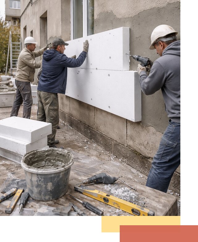 Утепление наружных стен пенопластом в Белореченске