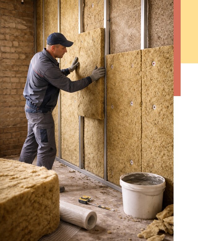 Утепление стен минватой в Белореченске от 1369 руб./м2 — недорого и быстро | ОТДЕЛОЧНИК-Блч