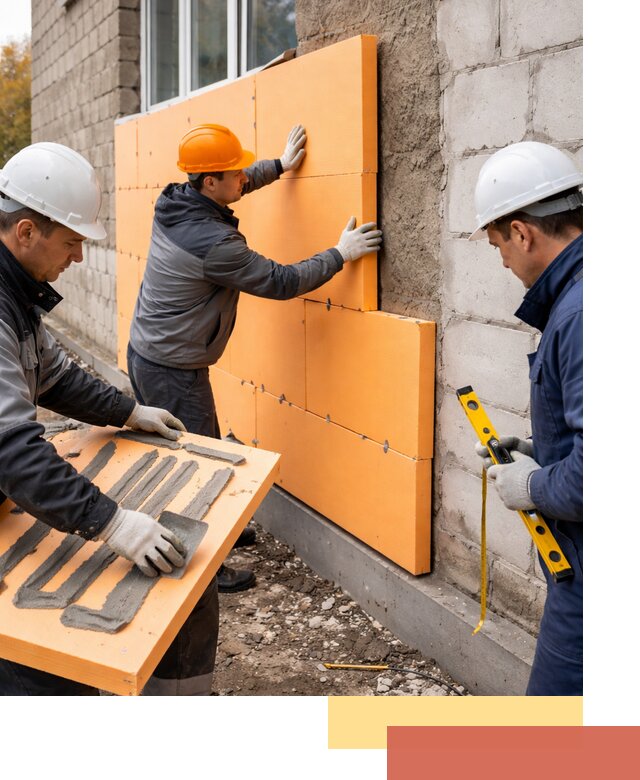 Утепление фасада пеноплексом под ключ в Белореченске