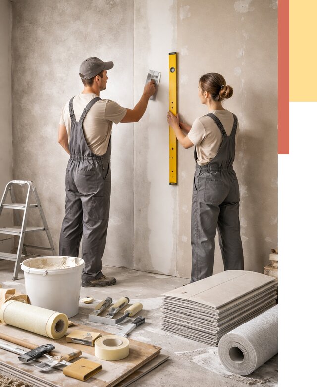 Отделка стен в Белореченске от 1522 руб/м² — недорого, быстро, под ключ | ОТДЕЛОЧНИК-Блч