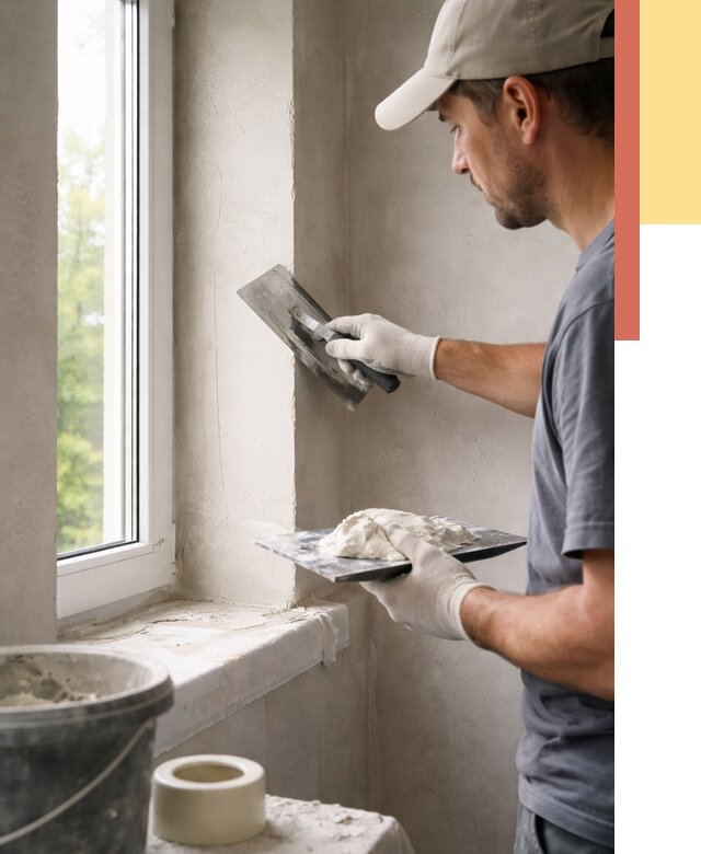 Штукатурка откосов в Белореченске от 4565 руб/м² — услуги и выравнивание под ключ | ОТДЕЛОЧНИК-Блч