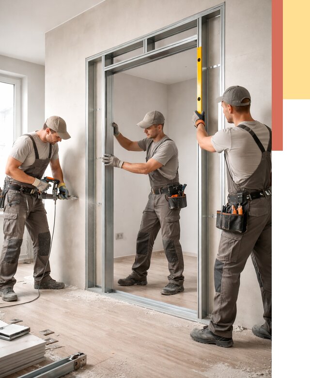 Устройство дверного проема в перегородке в Белореченске от 4565 руб. под ключ | ОТДЕЛОЧНИК-Блч