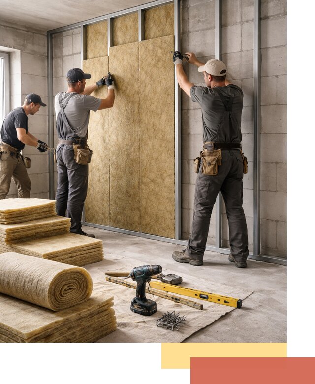 Шумоизоляция перегородок из блоков в Белореченске — монтаж и защита шумоизоляцией