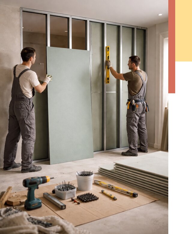 Перегородка из влагостойкого гипсокартона в Белореченске от 4869 руб. — монтаж под ключ | ОТДЕЛОЧНИК-Блч