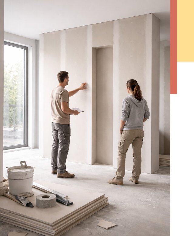 Зонирующая перегородка из гипсокартона в Белореченске от 2840 руб. под ключ | ОТДЕЛОЧНИК-Блч