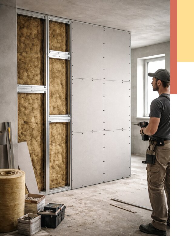 Усиленная перегородка под навеску в Белореченске от 12984 руб. — монтаж под ключ | ОТДЕЛОЧНИК-Блч