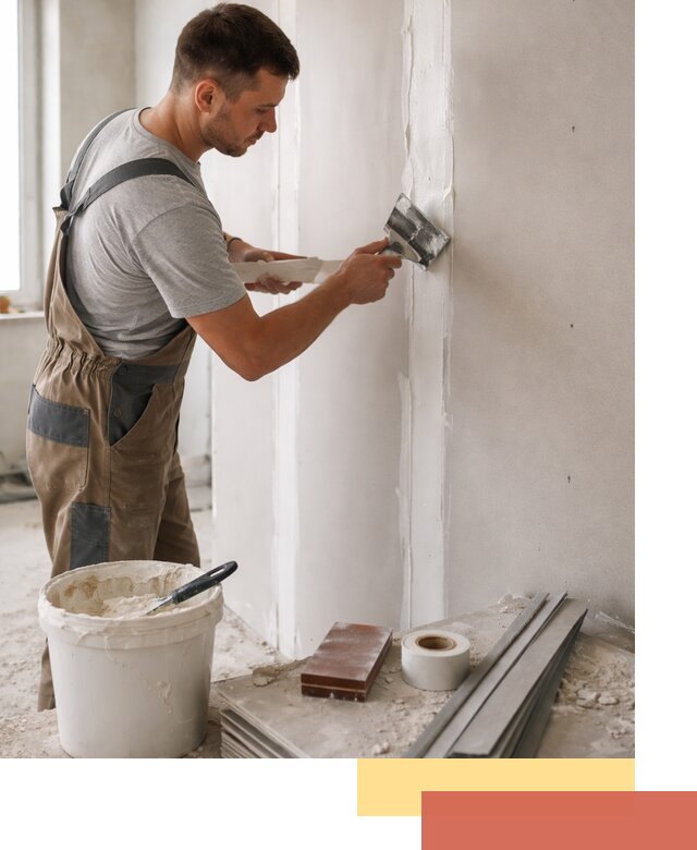 Шпаклевка перегородок из гипсокартона в Белореченске качественно и быстро