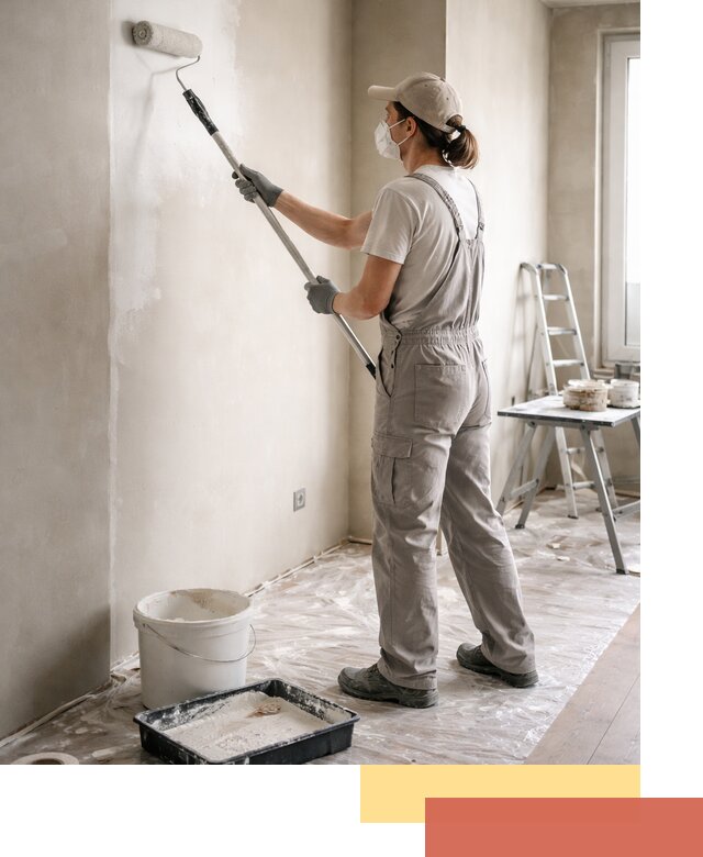 Покраска перегородок из гипсокартона в Белореченске качественно и недорого