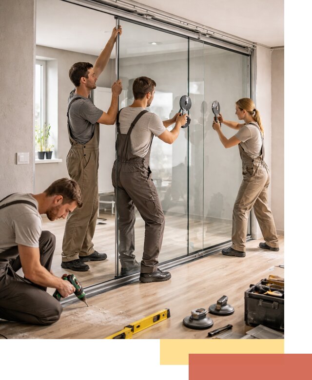 Изготовление стеклянных перегородок на заказ в Белореченске