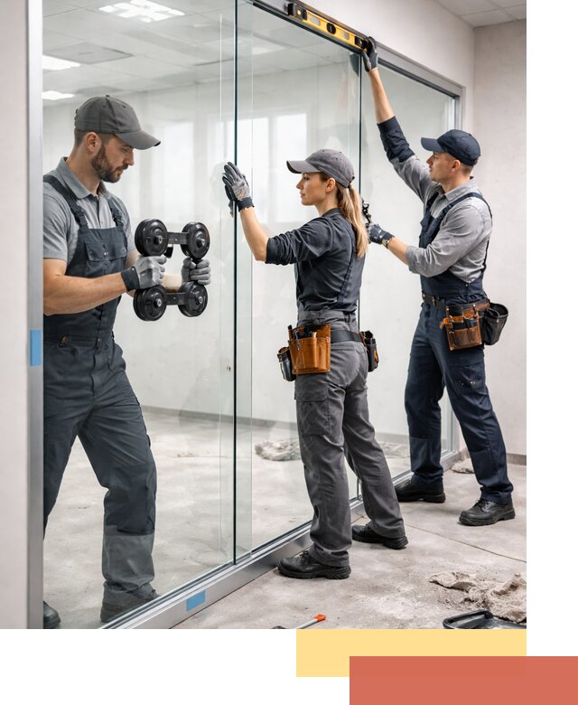 Профессиональный монтаж стеклянных перегородок в Белореченске