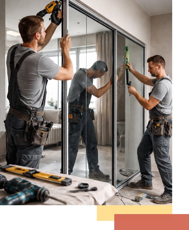 Каркасные стеклянные перегородки под ключ в Белореченске