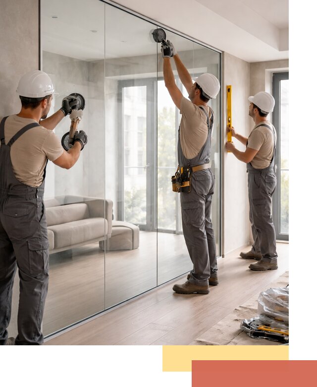 Перегородки из закаленного стекла в Белореченске для офисов и квартир